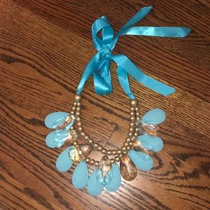 Francesca’s Blue and Clear Jeweled Necklace